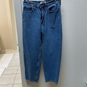Abercrombie Blue Tapered Loose High Rise Women's Jeans